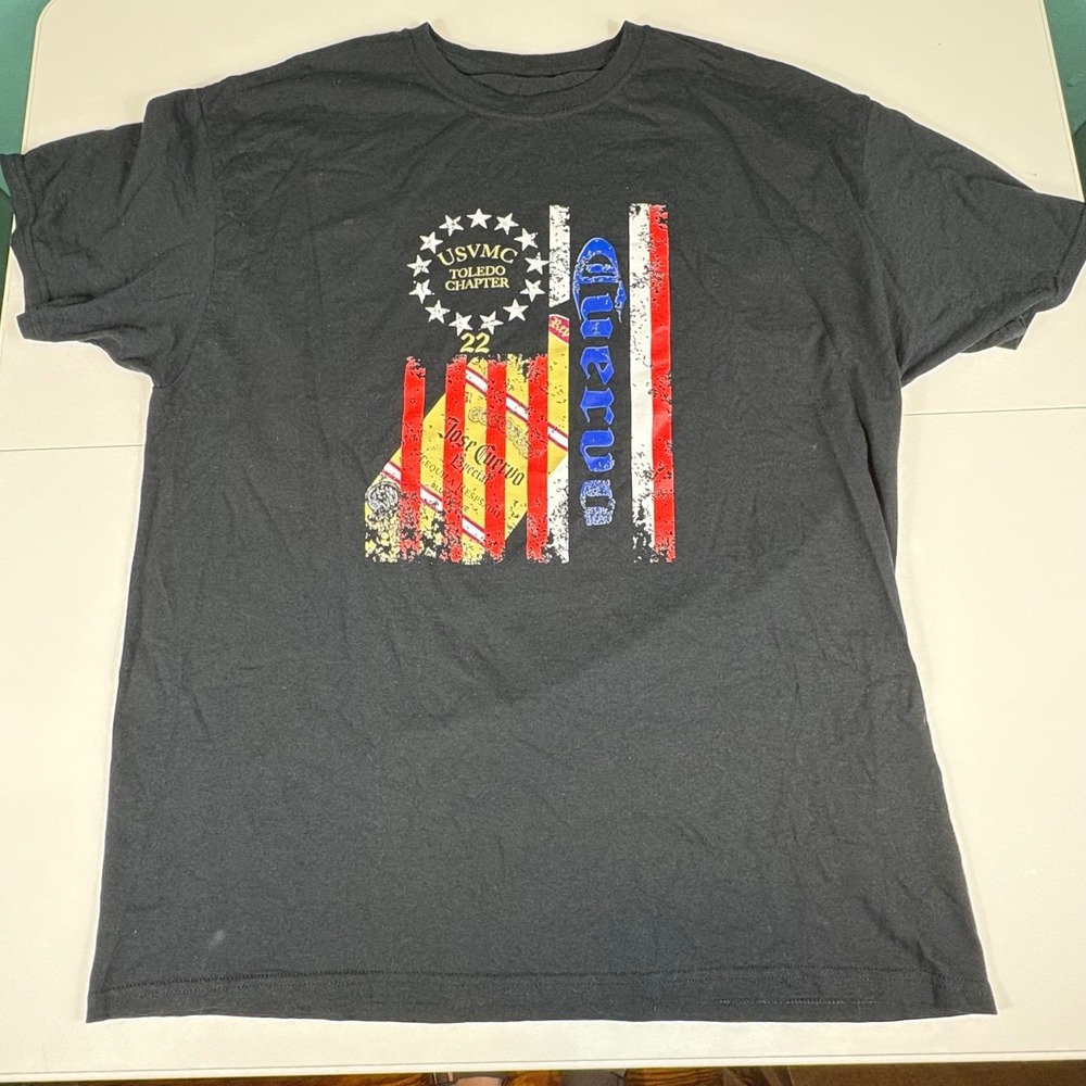 USMC Toledo Chapter Jose Cuervo American‎ Flag Graphic T Shirt Mens L